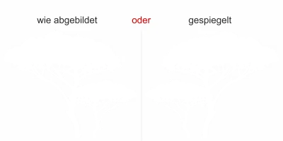 Fenstertattoo Savannenbaum - Ansicht Ausrichtung und Farbauswahl