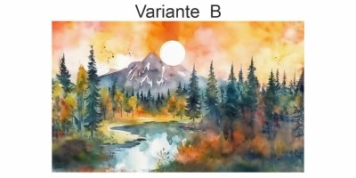 Fotofolie Berge Aquarell (7 Varianten)