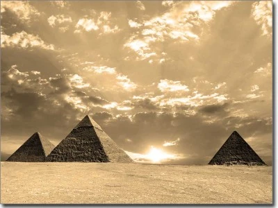Glasbild Pyramiden