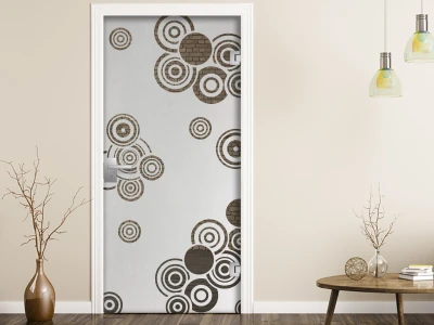 Fensterfolie blickdicht Retrokreise