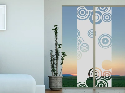 Fensterfolie blickdicht Retrokreise