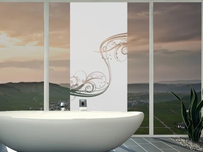 Fensterfolie selbstklebend mit Wellenornament