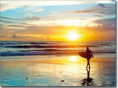 Surfer im Abendrot