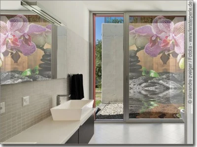 Mobile Preview: Wellness Orchidee Glasprint