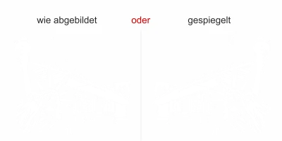 Fensterschmuck Skyline - Ansicht Ausrichtung und Farbauswahl