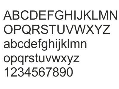 Glastattoo für Tierarztpraxis mit Wunschtext - Ansicht Alphabet