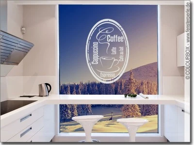 Mobile Preview: Fensteraufkleber Dekoration Kaffeetraum