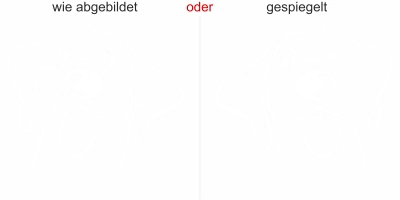 Glastattoo Putziger Hund - Ansicht Wunschfarbe