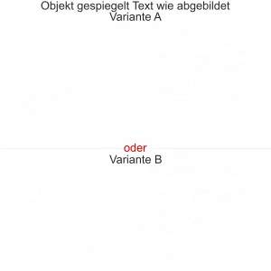 Glasmotiv Australien - Ausrichtung Objekt gespiegelt Text wie abgebildet