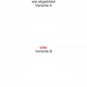 Glastattoo mit Skyline Frankfurt - Ansicht Ausrichtung mit Farbauswahl und Variante