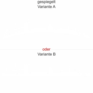 Glassticker Hamburg - Ansicht Ausrichtung mit Farbauswahl und Variante