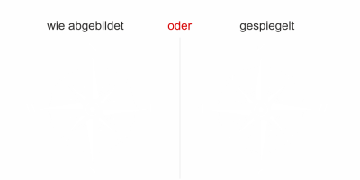 Glastattoo Kompass - Ansicht Farbauswahl