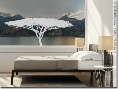 Glastattoo Afrikanischer Savannenbaum - Fensterfolie