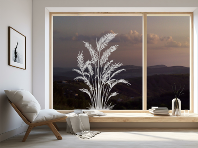 Glastattoo Areca Palme Silhouette