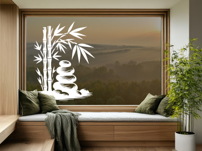 Glastattoo Bambus und Zen Steine - Ansicht Farbauswahl