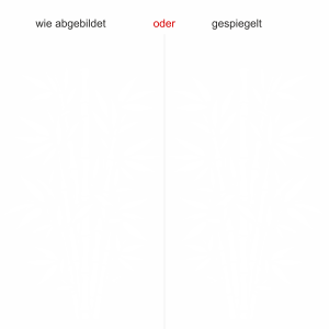 Glastattoo Bambusstrauch - Ansicht Ausrichtung mit Farbauswahl