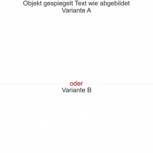 Glastattoo Dresden mit Dresdner Skyline als Aufkleber für Glas - Ansicht Ausrichtung mit Farbauswahl und Variante