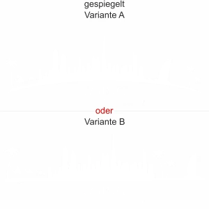 Glastattoo Dubai Skyline - Ansicht Ausrichtung mit Farbauswahl und Variante