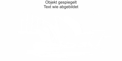 Glastattoo Opernhaus Sydney - Ansicht Ausrichtung und Farbauswahl