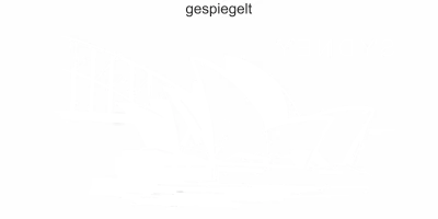 Glastattoo Opernhaus Sydney - Ansicht Ausrichtung und Farbauswahl