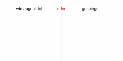 Glastattoo Pampasgras mit Vogelschwarm - Ansicht Ausrichtung mit Farbauswahl
