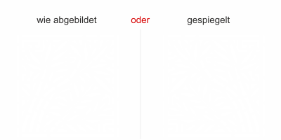 Glastattoo Quadratisches Bambusdekor - Ansicht Ausrichtung mit Farbauswahl