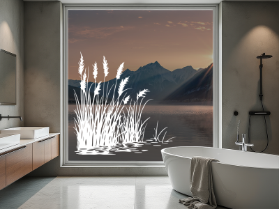 Glastattoo Ufergräser im Wind - Ansicht Farbauswahl