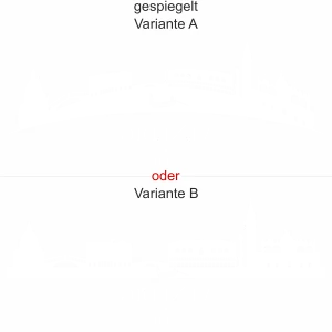 Glastattoo Venedig - Ansicht Ausrichtung mit Farbauswahl und Variante