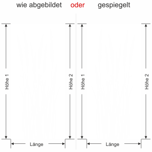 Glastür Sichtschutzfolie Sommergräser - Ansicht Ausrichtung mit Farbauswahl und Anleitung zur Größenberechnung - Vorschlag 2