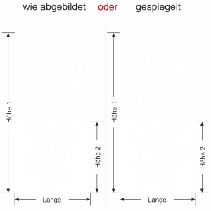 Glastür Sichtschutzfolie Bambuszweige - Ansicht Ausrichtung mit Farbauswahl und Anleitung zur Größenberechnung - Vorschlag 1