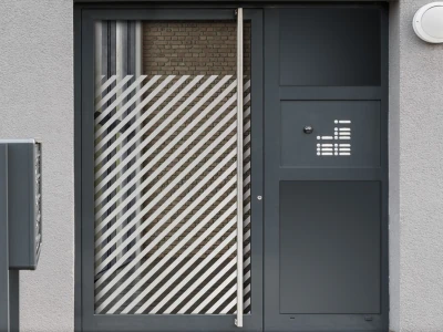Glastür Sichtschutzfolie Diagonalstreifen 3/3