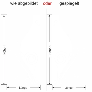 Glastür Sichtschutzfolie Glasornament Modern -- Ansicht Ausrichtung und Farbauswahl