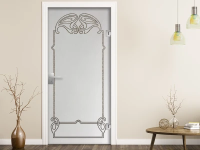 Glastür Sichtschutzfolie Jugendstil