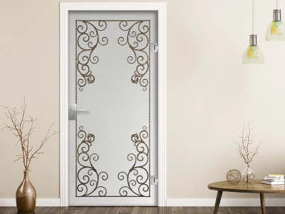 Glastür Sichtschutzfolie Klassik Rahmen