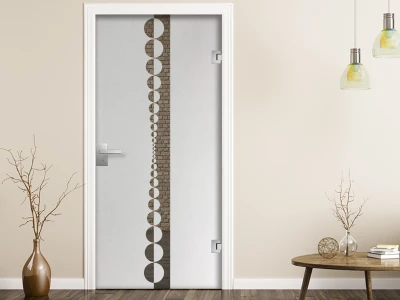 Glastür Sichtschutzfolie Kreisdesign