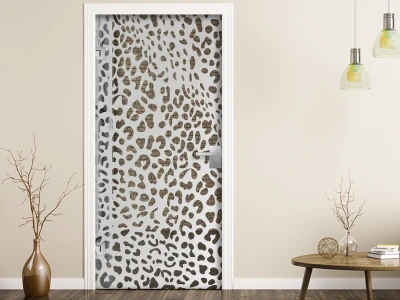 Glastür Sichtschutzfolie Leopard