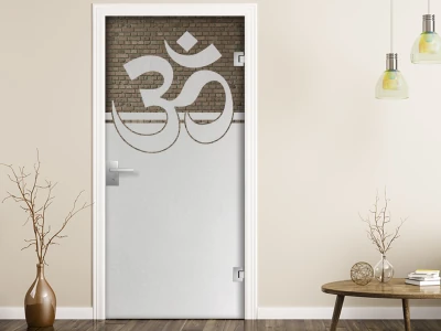 Glastür Sichtschutzfolie Om Zeichen