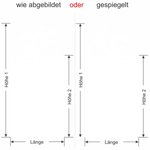 Glastür Sichtschutzfolie Om Zeichen - Ansicht Ausrichtung und Farbauswahl - Vorschlag 1
