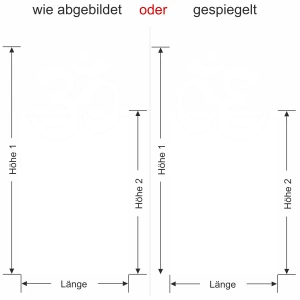 Glastür Sichtschutzfolie Om Zeichen - Ansicht Ausrichtung und Farbauswahl - Vorschlag 1