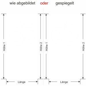 Glastür Sichtschutzfolie Om Zeichen - Ansicht Ausrichtung und Farbauswahl - Vorschlag 2