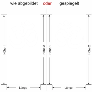 Glastür Sichtschutzfolie Om Zeichen - Ansicht Ausrichtung und Farbauswahl - Vorschlag 2