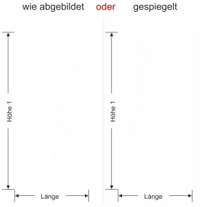 Milchglasfolie Ranken Vielfalt - Ansicht Ausrichtung und Farbauswahl
