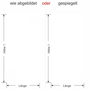 Blickschutz schwungvolle Ranke - Ansicht Ausrichtung und Farbauswahl