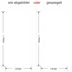 Glastür Sichtschutzfolie Vierecke - Ansicht Ausrichtung und Farbauswahl