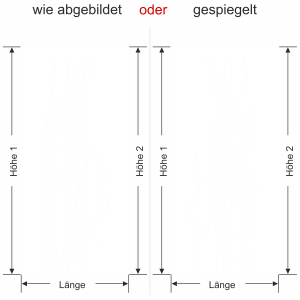 Glastür Sichtschutzfolie Wildgräser - Ansicht Ausrichtung mit Farbauswahl und Anleitung zur Größenberechnung - Vorschlag 2