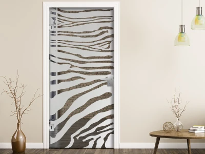 Glastür Sichtschutzfolie Zebra