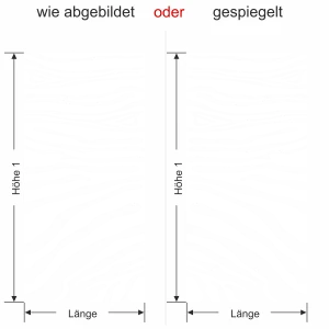 Glastür Sichtschutzfolie Zebra - Ansicht Ausrichtung und Farbauswahl