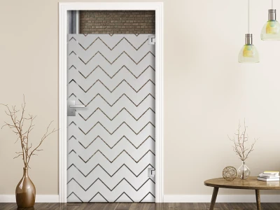 Glastür Sichtschutzfolie Zickzackmuster 10/1