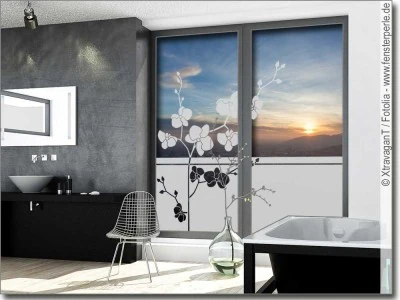 Mobile Preview: Blickdichte Fensterfolie fürs Badezimmer