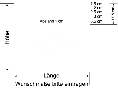 Logo als Sichtschutzfolie für Gewerbe - Ansicht Beispielbild mit Farbauswahl